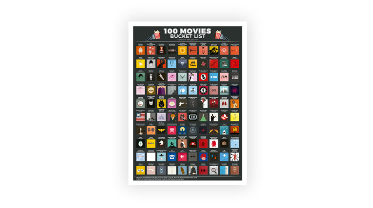 100 Movies Bucket List Giant Poster Print