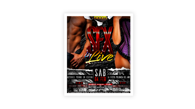 Sex in Live Party Flyer.